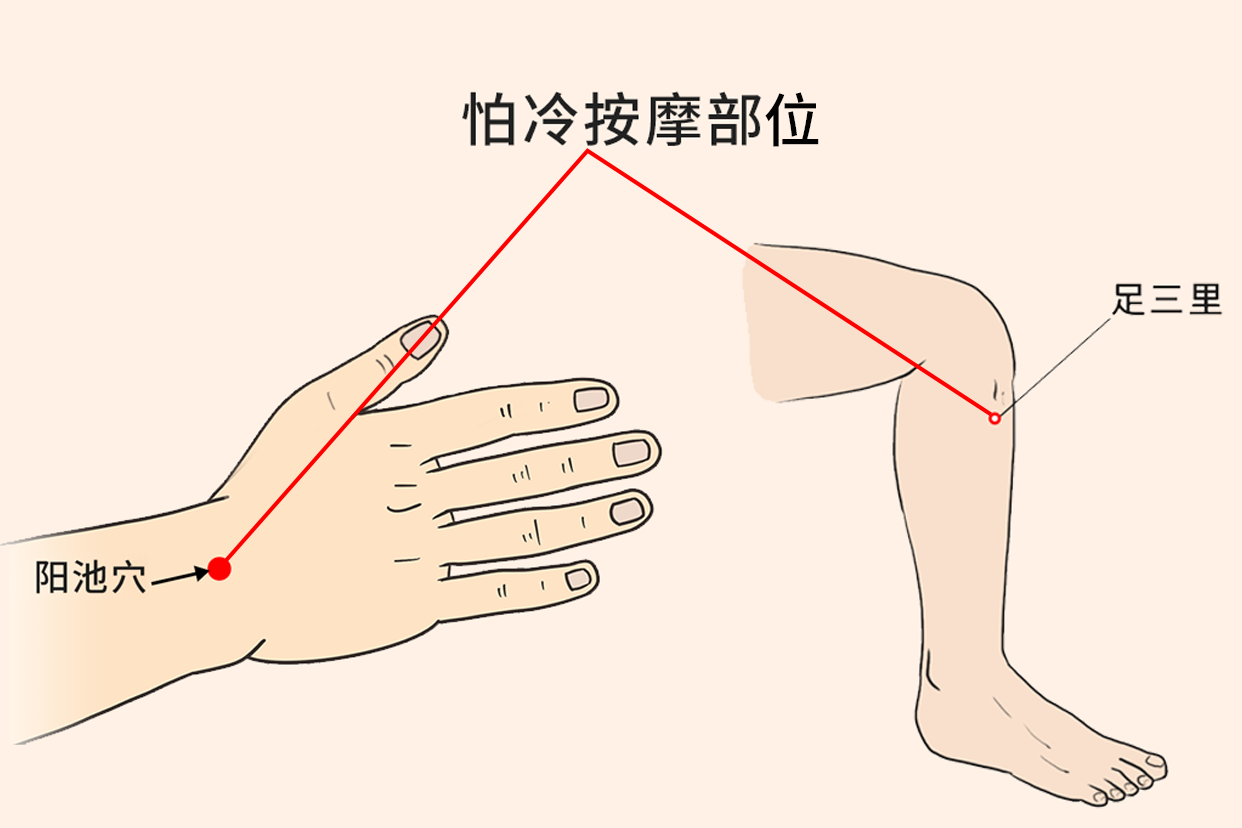 怕冷按摩部位图