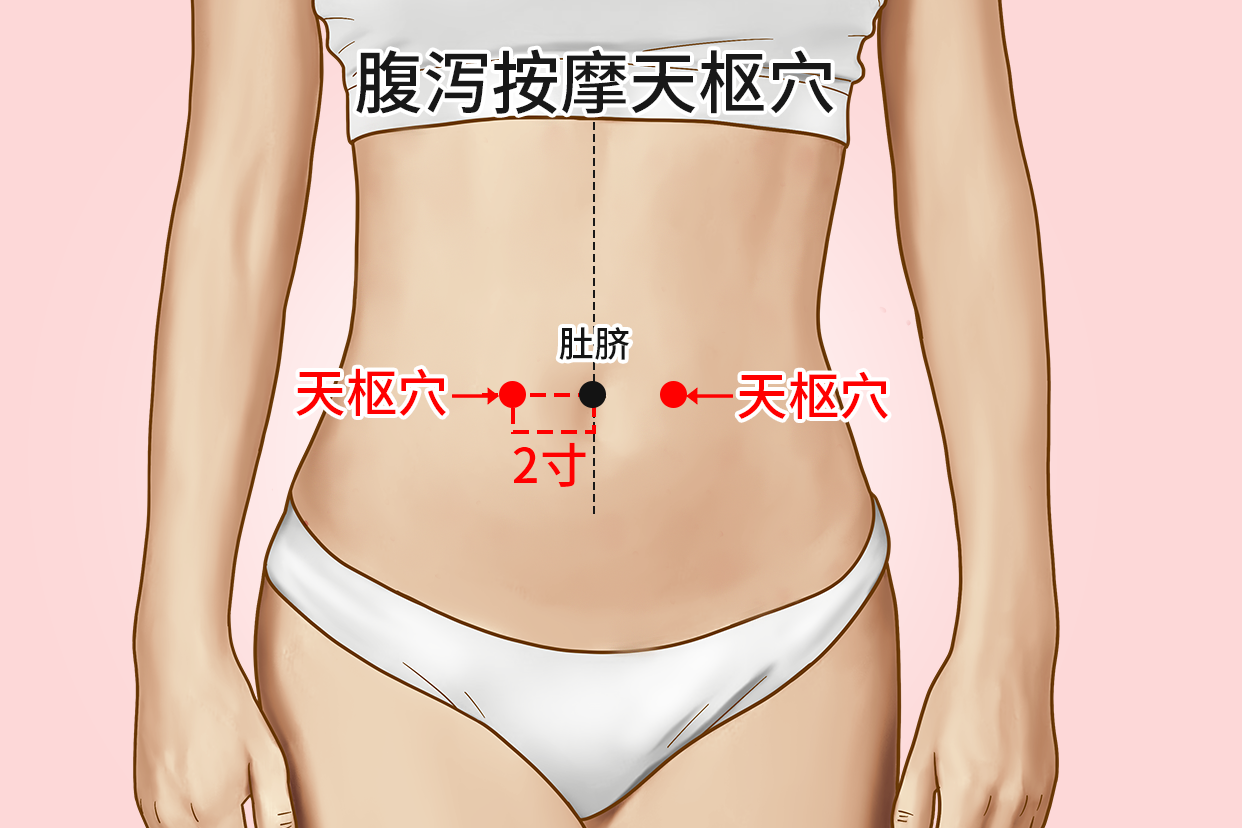 腹泻按摩天枢穴图片